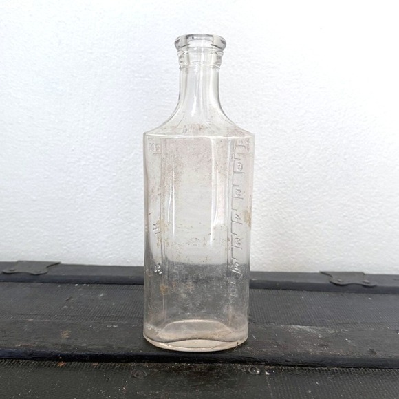 Other - Vintage Owens Clear Glass Bottle 3VIII Apothecary Medicine Bottle